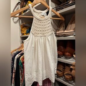 Evereve Ivory Knit Accent Blouse